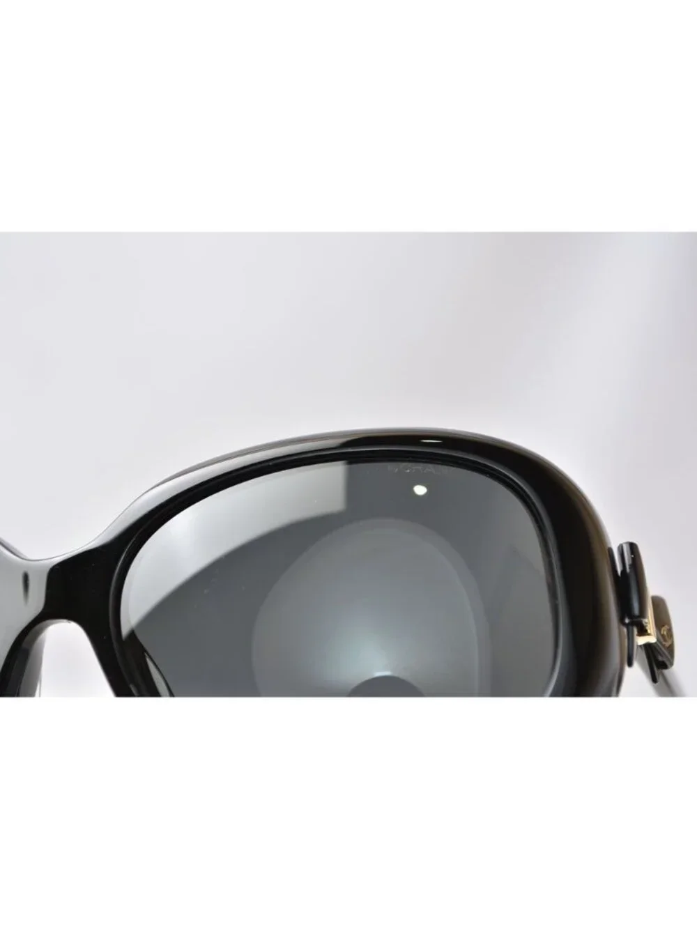 Chanel Sunglasses Eyewear CC Logo Ribbon Motif Black Acetate